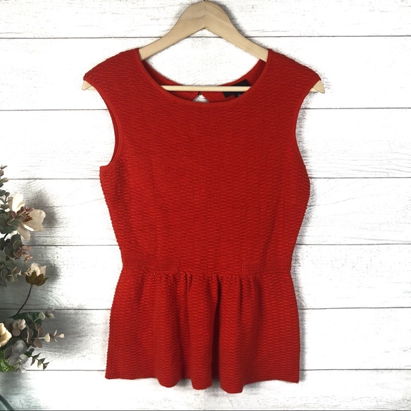 Worthington Tops - WORTHINGTON Orange High Waisted Top